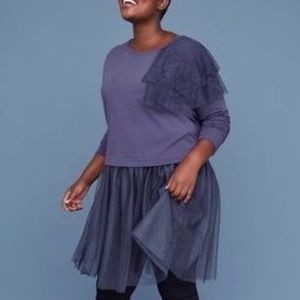 Lane Bryant Sweatshirt Tunic with Tulle Size 18/20